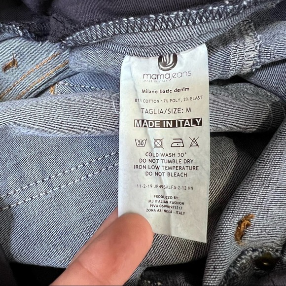 MAMA Jeans Maternity Dark Wash Stretchy Skinny Medium - Picture 9 of 11